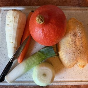 Hühnerbrust mit Herbstgemüse Zutaten